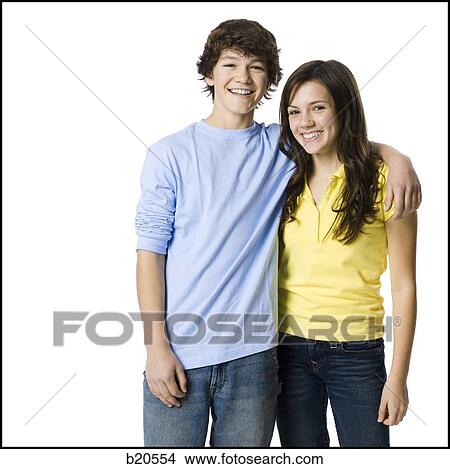 young couple with their arms around one another View Large Photo Image Picture - young couple with their arms around one another. Fotosearch