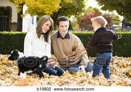 young family with a puppy View Large Photo Image Stock Image - young family with a puppy. Fotosearch
