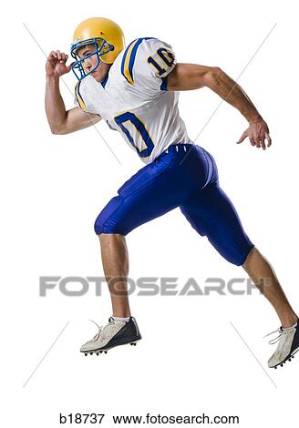 Stock Photo - Young male American football player.. Fotosearch