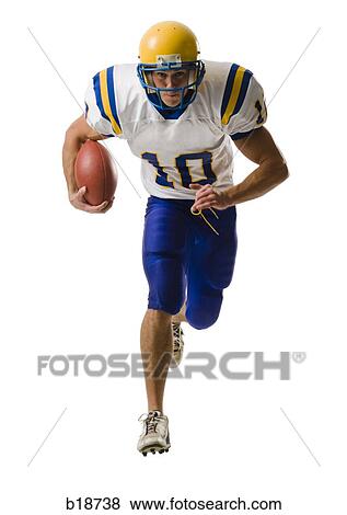 Young male American football player. View Large Photo Image Stock Photo - Young male American football player.. Fotosearch