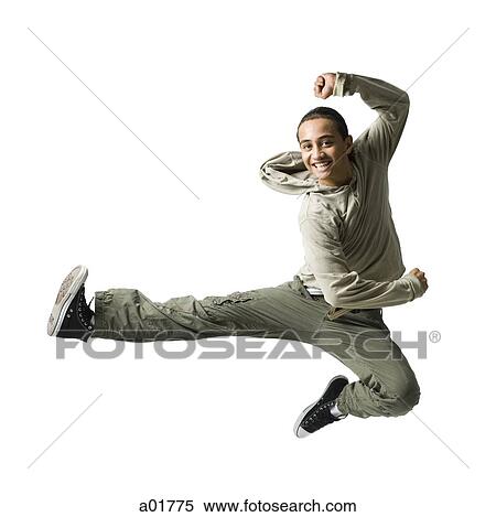 Stock Photography - young man dancing. Fotosearch