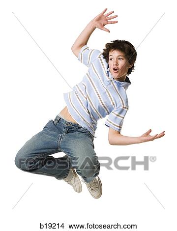 young man jumping back. View Large Photo Image Picture - young man jumping back.. Fotosearch