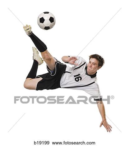 young man with a soccer ball. View Large Photo Image Stock Photo - young man with a soccer ball.. Fotosearch