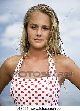 Young woman at the beach. View Large Photo Image Stock Image - Young woman at the beach.. Fotosearch