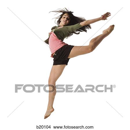 Picture - young woman dancing. Fotosearch