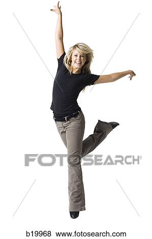 young woman dancing View Large Photo Image Stock Photo - young woman dancing. Fotosearch