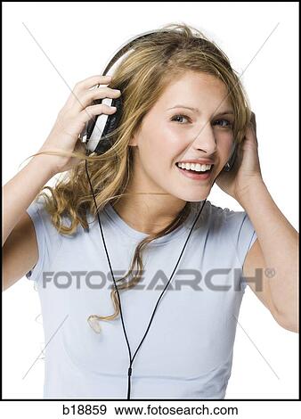 young woman in a gray shirt. View Large Photo Image Stock Photo - young woman in a gray shirt.. Fotosearch