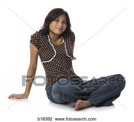Young woman sitting. View Large Photo Image Stock Image - Young woman sitting.. Fotosearch