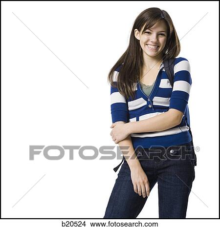 young woman with a backpack View Large Photo Image Picture - young woman with a backpack. Fotosearch