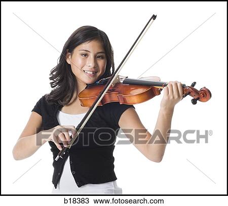 Young woman with a violin. View Large Photo Image Stock Image - Young woman with a violin.. Fotosearch