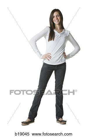 "young woman with a white shirt, smiling. " View Large Photo Image Stock Photography - "young woman with a white shirt, smiling. ". Fotosearch