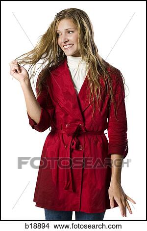 young woman with wet hair. View Large Photo Image Picture - young woman with wet hair.. Fotosearch