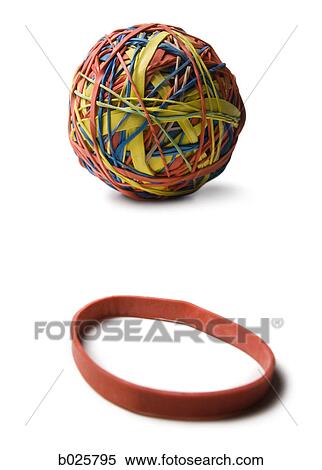 輪ゴム そして A 輪ゴムの球 ストックフォト 写真素材 B Fotosearch