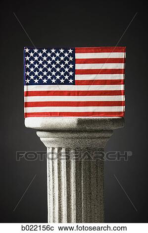 American flag on a pedestal View Large Photo Image Stock Image - American flag on a pedestal. Fotosearch