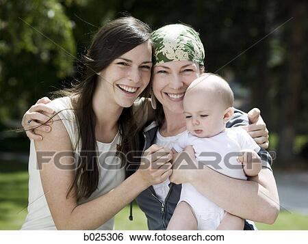 baby with her mother and aunt View Large Photo Image Stock Photograph - baby with her mother and aunt. Fotosearch