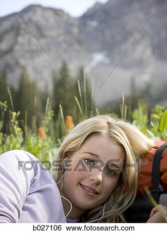backpackers hiking through the wilderness View Large Photo Image Stock Photograph - backpackers hiking through the wilderness. Fotosearch