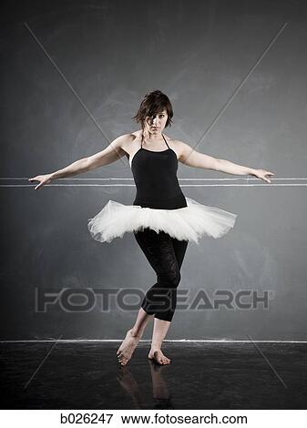 ballerina against a blackboard View Large Photo Image Stock Photo - ballerina against a blackboard. Fotosearch