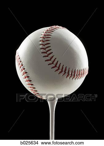 baseball on a golf tee View Large Photo Image Picture - baseball on a golf tee. Fotosearch