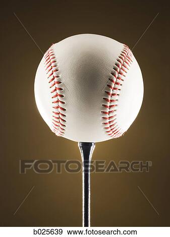 baseball on a golf tee View Large Photo Image Stock Photo - baseball on a golf tee. Fotosearch