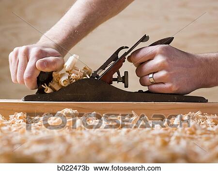 Stock Image - bench plane woodworking tool. Fotosearch