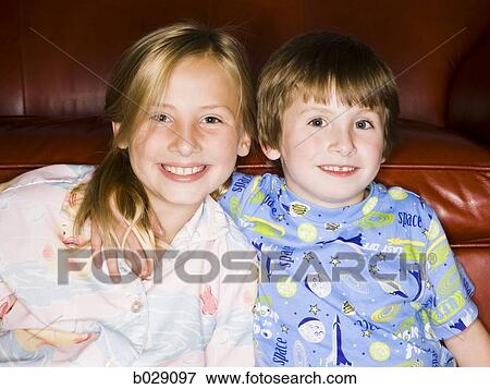 Stock Photo - brother and sister. Fotosearch
