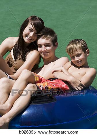 brothers and sister at a waterpark View Large Photo Image Stock Photography - brothers and sister at a waterpark. Fotosearch