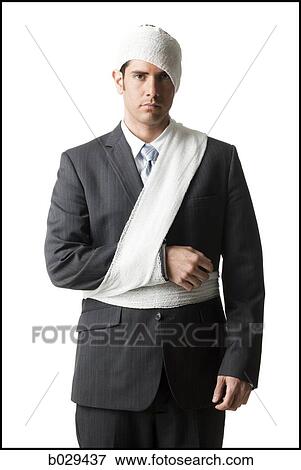 businessman with bandages on View Large Photo Image Stock Photo - businessman with bandages on. Fotosearch