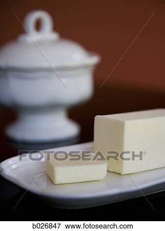 butter on a butter dish View Large Photo Image Stock Photo - butter on a butter dish. Fotosearch