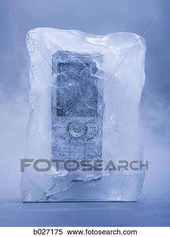 cell phone frozen in a block of ice View Large Photo Image Stock Photography - cell phone frozen in a block of ice. Fotosearch