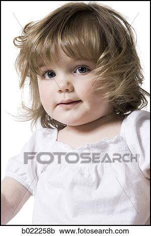 Stock Image - close up of little girl. Fotosearch