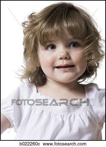 Stock Image - close up of little girl. Fotosearch