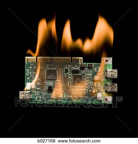 computer chip on fire View Large Photo Image Stock Photo - computer chip on fire. Fotosearch