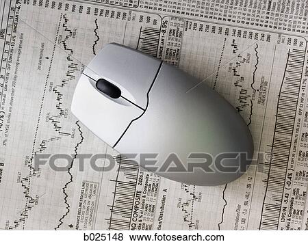 computer mouse on the stock report View Large Photo Image Stock Photo - computer mouse on the stock report. Fotosearch