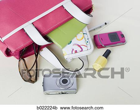 contents of a purse View Large Photo Image Stock Image - contents of a purse. Fotosearch