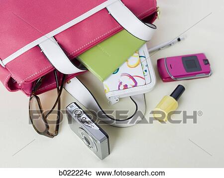 contents of a purse View Large Photo Image Stock Image - contents of a purse. Fotosearch