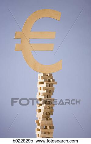 currency symbol on a tower of blocks View Large Photo Image Stock Image - currency symbol on a tower of blocks. Fotosearch