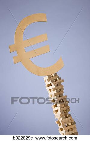 currency symbol on a tower of blocks View Large Photo Image Stock Image - currency symbol on a tower of blocks. Fotosearch