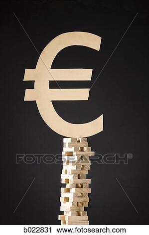 currency symbol on a tower of blocks View Large Photo Image Stock Image - currency symbol on a tower of blocks. Fotosearch