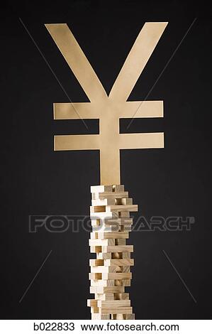 currency symbol on a tower of blocks View Large Photo Image Stock Image - currency symbol on a tower of blocks. Fotosearch