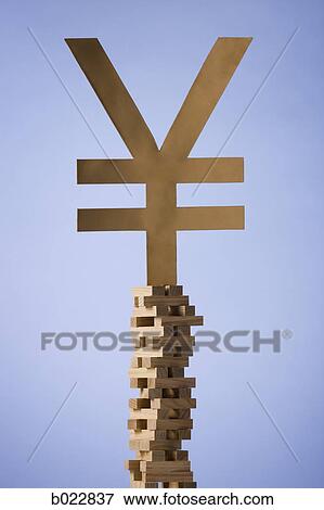 currency symbol on a tower of blocks View Large Photo Image Stock Photo - currency symbol on a tower of blocks. Fotosearch