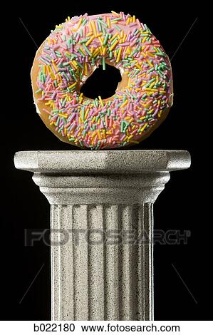 donut on a pedestal View Large Photo Image Stock Image - donut on a pedestal. Fotosearch