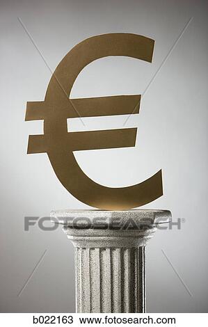 euro symbol on a pedestal View Large Photo Image Stock Image - euro symbol on a pedestal. Fotosearch