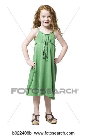 girl in a green dress View Large Photo Image Stock Image - girl in a green dress. Fotosearch