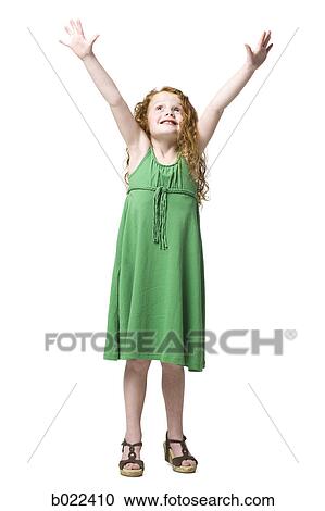 girl in a green dress View Large Photo Image Stock Image - girl in a green dress. Fotosearch