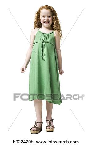 girl in a green dress View Large Photo Image Stock Image - girl in a green dress. Fotosearch