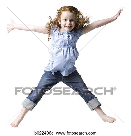 Stock Image - girl jumping. Fotosearch