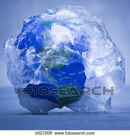 globe covered in ice View Large Photo Image Stock Photo - globe covered in ice. Fotosearch