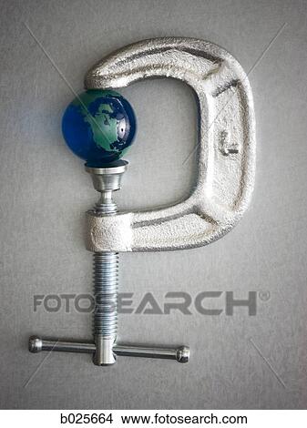globe in a clamp View Large Photo Image Picture - globe in a clamp. Fotosearch