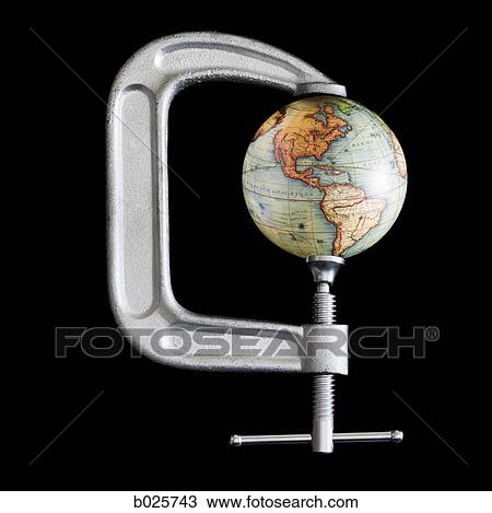 globe in a clamp View Large Photo Image Stock Image - globe in a clamp. Fotosearch