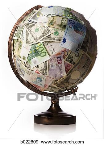 globe made of currency View Large Photo Image Stock Photo - globe made of currency. Fotosearch
